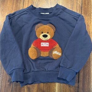 Kith Kids Navy Sweatshirt with Bear Design